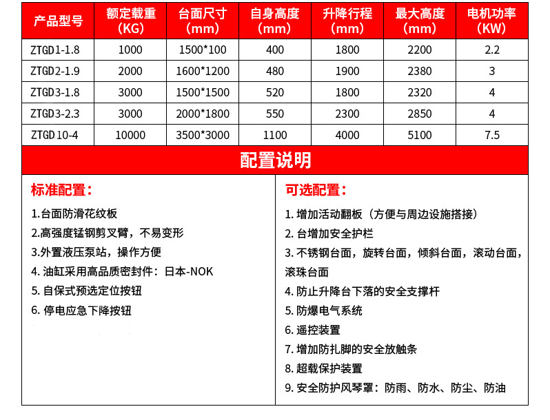 轨道行走式升降平台
